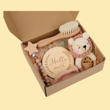 Baby Gift Box – Newborn Essentials Set - Pale Red