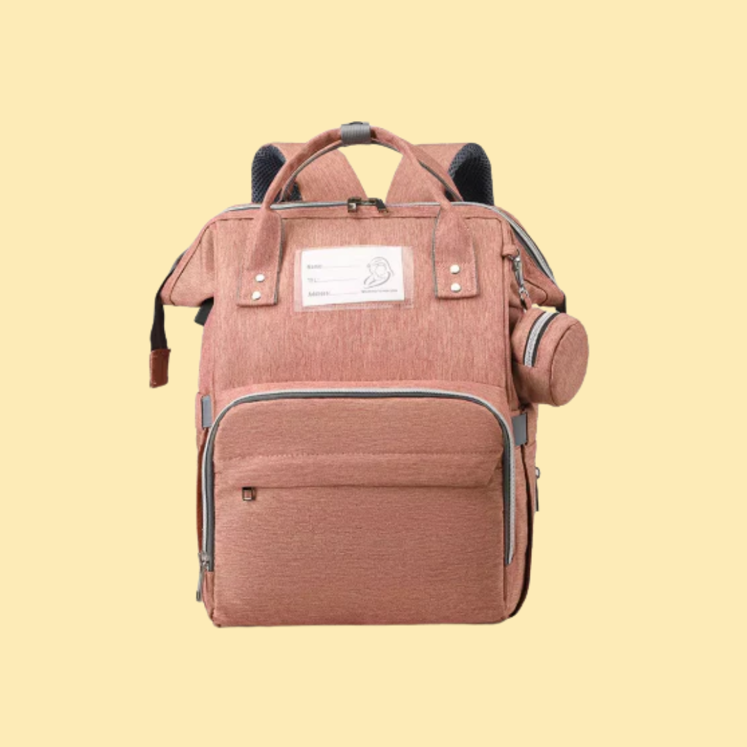Pink Mommy Bag with Changing Mat BubbaCo