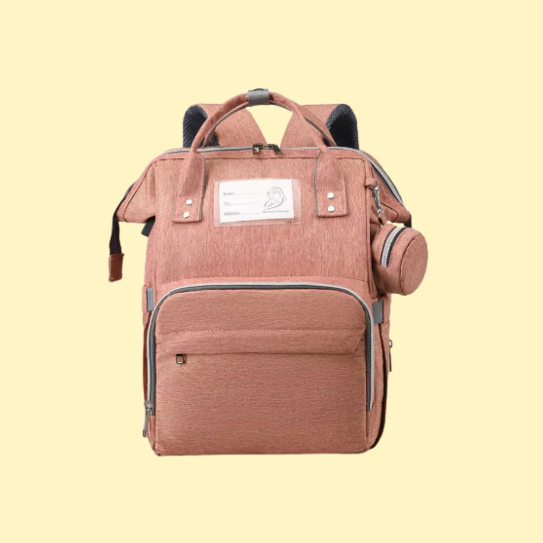 Mommy Bag with Changing Mat – Waterproof & Stylish - Pink