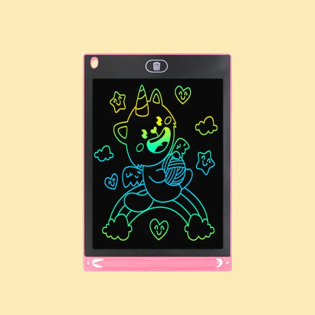 LCD Writing Tablet – Mess-Free Drawing for Kids - Pink - 12 inch