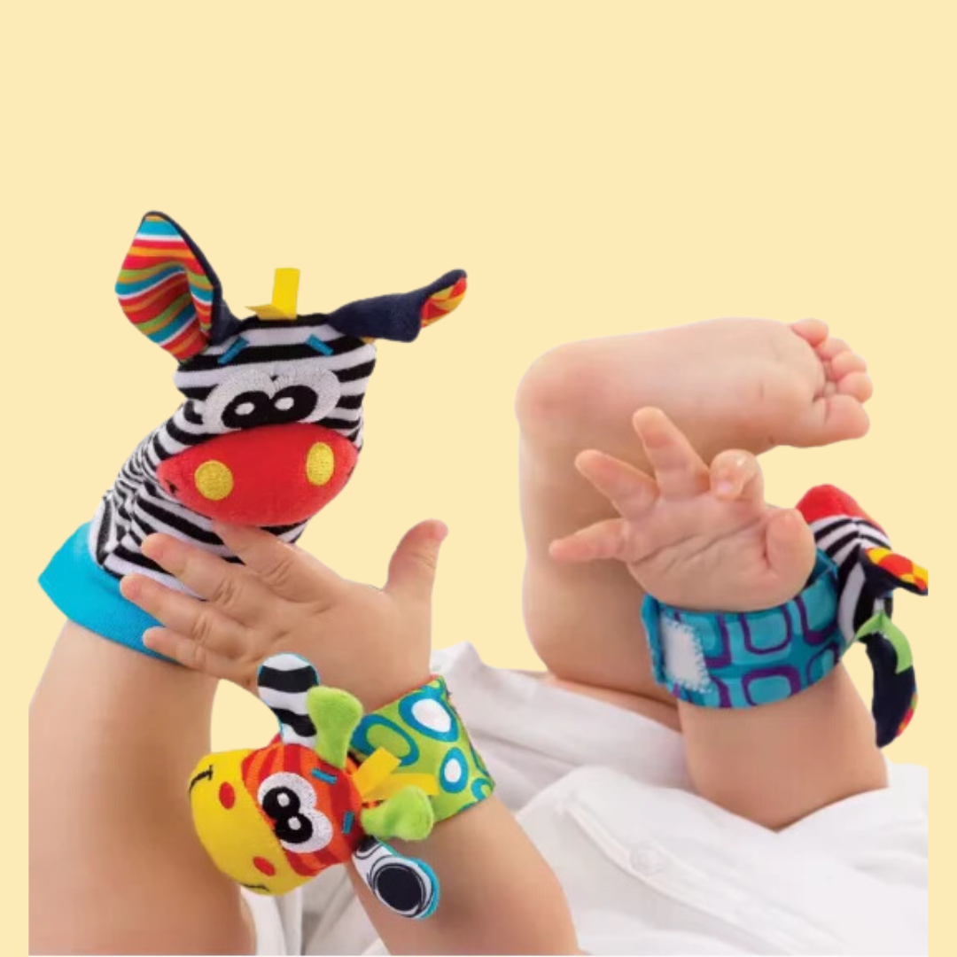 Cartoon Wristbands & Socks Set – Baby Essentials